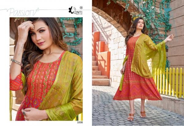 Kinti Heena 1 Festive Wear Rayon Kurti With Dupatta Collection